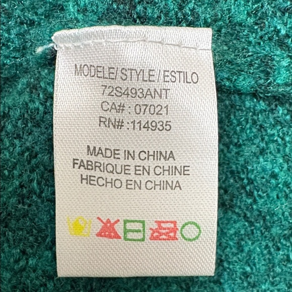 Anthropologie Green Cowl Neck Drop Sleeves Oversized Sweater | Size M - Picture 9 of 10